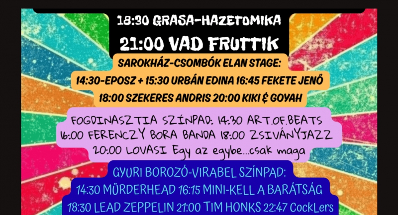 A Vad Fruttik és Lovasi András is fellép Vagabond Korzón Dunaharasztiban