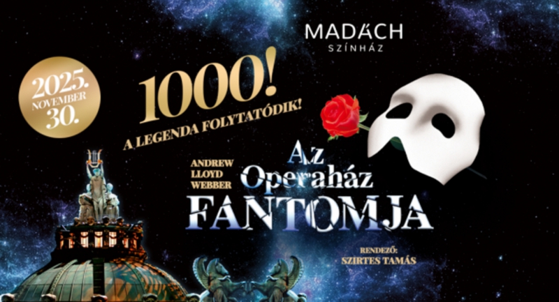 Az operaház fantomja 1000. előadását ünnepli a Madách Színház