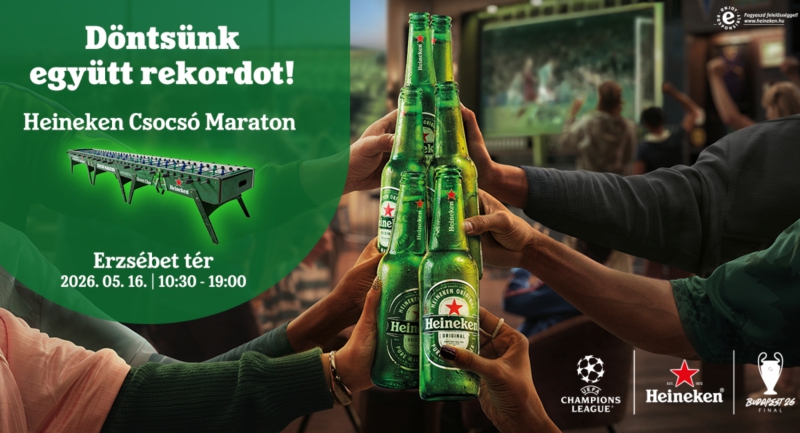 Rekordkísérletre hív a heineken: a Csocsó Maratonon bárki bajnok lehet