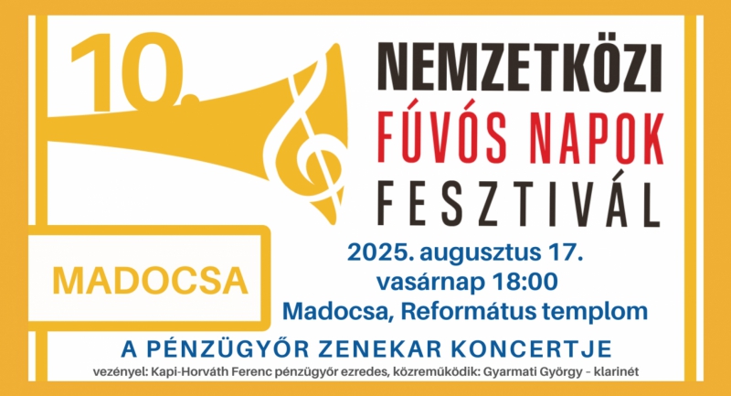 Tizenhárom koncertet rendeznek a 10. Nemzetközi Fúvós Napok Fesztiválon